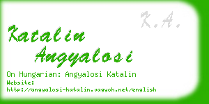 katalin angyalosi business card